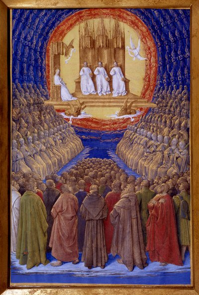 La Sainte Trinite ، حق الاقتراع المصغر للقديسين في "" Les Heures d'Etienne Chevalier "لجين فوكيه (1420-1481) بواسطة جان فوكيه