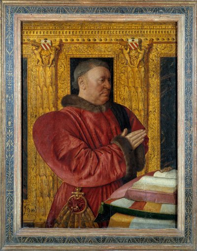 صورة لغيوم جوفينيل دي أورسين (1401-1472) بارون دي ترينيل ، مستشار فرنسا رسم على الخشب جان فوكيه (1420-1481) القرن الخامس عشر صن. 0،96 × 0.73 م بواسطة جان فوكيه