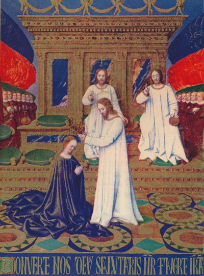 تتويج العذارى ، c1455 ، 1939 بواسطة جان فوكيه