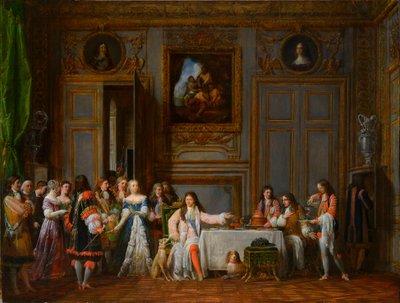 تم تكريم موليير من قبل لويس الرابع عشر 1824. بواسطة جان فرانسوا جارناري