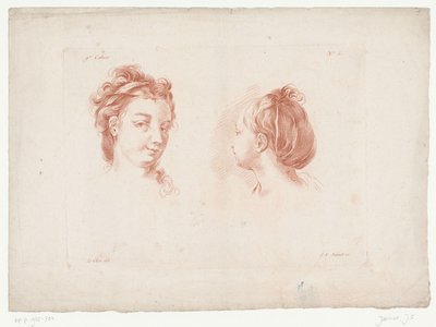 رأسي امرأتين التراكيب التي تحتوي على أجزاء من جسم الإنسان (عنوان المسلسل) IX Cahier de Principes du Dessin d