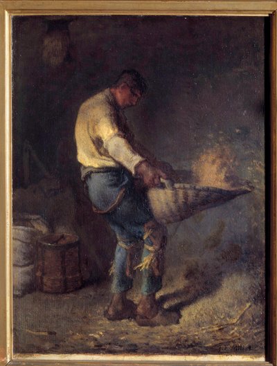 لوحة Vanneur لجان فرانسوا ميليت (1814-1875) من القرن التاسع عشر. 0،38 × 0،29 م بواسطة جان فرانسوا ميلت