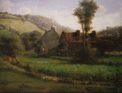 كوخ في المناظر الطبيعية ، ج .1871 بواسطة جان فرانسوا ميلت