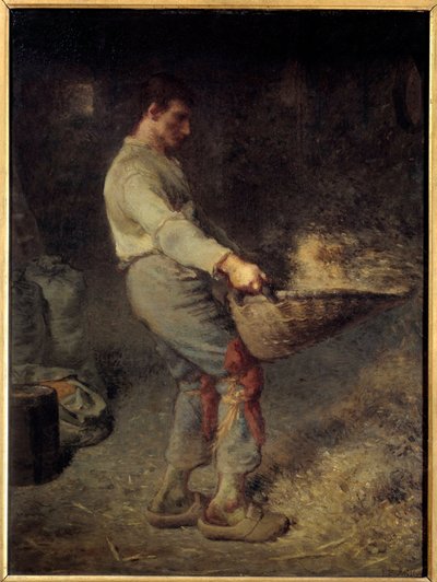 Le vanneur Painting by Jean Francois Millet (1814-1875) 1868 Sun. 0,79x0,58 m Paris, musee d