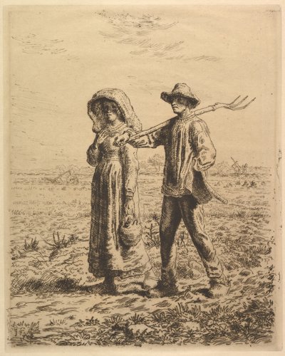الفلاحون يذهبون إلى العمل ، 1863. بواسطة جان فرانسوا ميلت