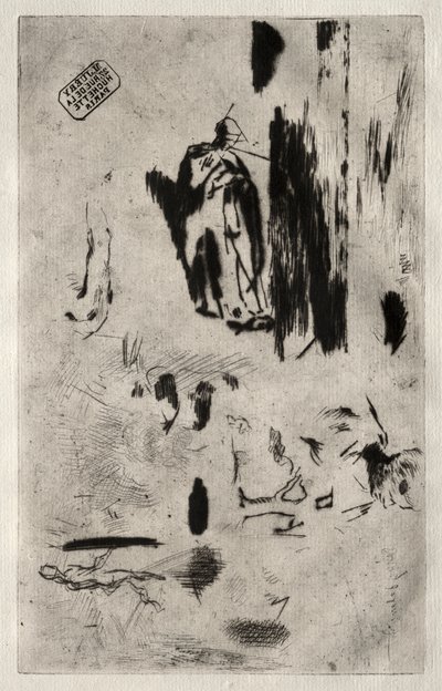 لوحة مع اسكتشات بواسطة Jean-Francois Millet