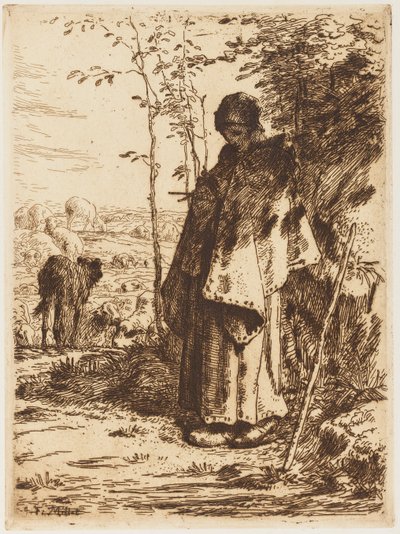 الحياكة الراعية بواسطة Jean Francois Millet