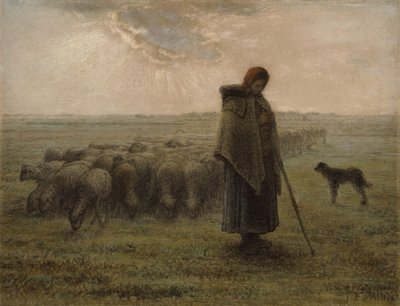 الراعية وقطيعها ، 1862-1863 بواسطة جان فرانسوا ميلت