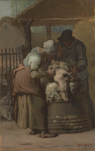 The Sheepshearers، 185761. بواسطة جان فرانسوا ميلت