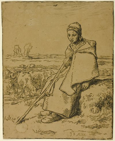 الراعية بواسطة Jean-Francois Millet