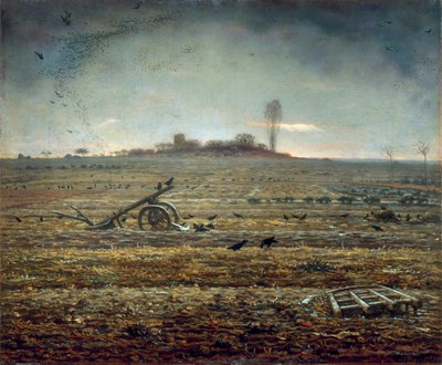 سهل Chailly مع Harrow and Plow (زيت على قماش بواسطة جان فرانسوا ميلت