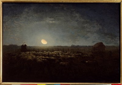 حديقة الأغنام ، ضوء القمر. لوحة جان فرانسوا ميليت (1814-1875) بواسطة جان فرانسوا ميلت