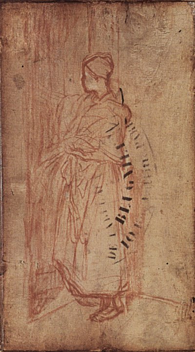 امرأة شابة تأخذ البياضات من الرف ، c.1850-52 بواسطة جان فرانسوا ميلت