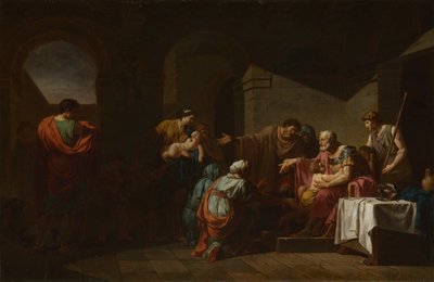 بيليساريوس يتلقى الضيافة من الفلاحين ، 1779 بواسطة جان فرانسوا بيير بيرون