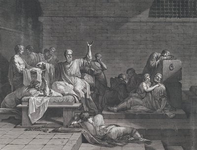 وفاة سقراط 1790. بواسطة جان فرانسوا بيير بيرون