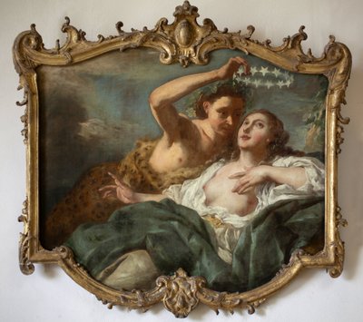 باخوس وآريان. رسم جان فرانسوا دي تروي (1679-1752). زيت على قماش بواسطة جان فرانسوا دي تروي