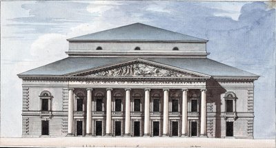 واجهة مسرح سانت بطرسبرغ الإمبراطوري بولشوي كاميني ، 1802 بواسطة جان فرانسوا توماس دي تومون