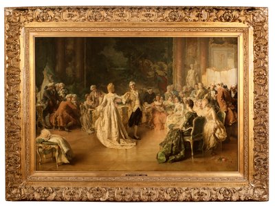 Minuet (زيت على لوح) بواسطة جان غيوم (1858 1931) روزير
