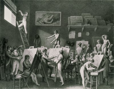 استوديو جاك لويس ديفيد (1748-1825) بواسطة جان هنري كليس