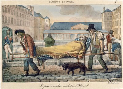 تم نقل غير صالح إلى المستشفى ، من سلسلة "Tableaux de Paris" ، c.1820 بواسطة جان هنري مارليت