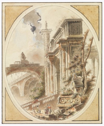 خيال الخراب المعماري بواسطة Jean-Henry-Alexandre Pernet