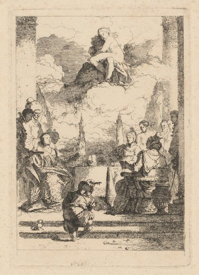 مأدبة أنطونيوس وكليوباترا بواسطة جان أونوريه Fragonard بعد جيوفاني باتيستا تيبولو