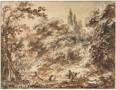 مشهد في حديقة بواسطة Jean-Honore Fragonard
