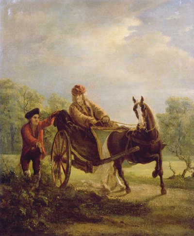 فولتير (1694-1778) في كابريوليه في فيرني بواسطة جين هوبر