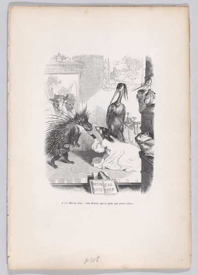 في هذه القصة المخيفة ، يلقي زيمير بنفسه عند قدمي أزور من مشاهد من ... ، كاليفورنيا. 1837-47. بواسطة جان إغنايس إيسيدور جيرار