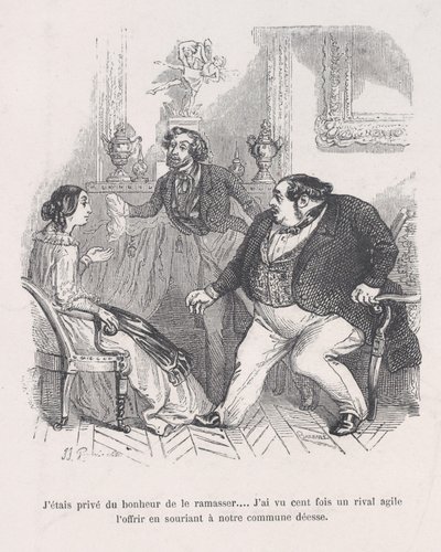 لقد حُرمت من السعادة لالتقاطها ... رأيت مائة مرة منافسًا رشيقًا ... ، 1843. بواسطة جان إغنايس إيسيدور جيرار