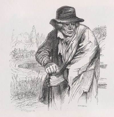 The Old Vagabond من الأعمال الكاملة ل Béranger ، 1836. بواسطة جان إغنايس إيسيدور جيرار