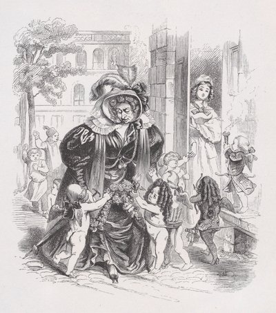 The Poor Putti من الأعمال الكاملة ل Béranger ، 1836. بواسطة جان إغنايس إيسيدور جيرار
