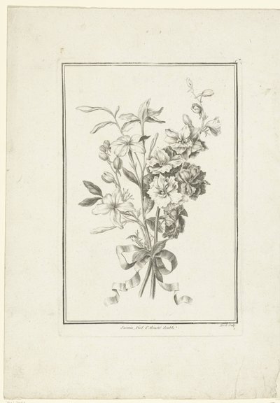باقة من الياسمين والقشور ياسمين ، بيد دالويت مزدوجة (العنوان على الكائن) IIe Cahier de Bouquets (عنوان السلسلة) بواسطة جان بابتيست مونوييه