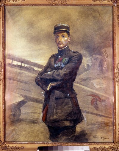 صورة لجورج جينيمر (1894-1917) هو طيار فرنسي في الحرب العالمية الأولى. 1918. رسم جان جاك بيرن بيليكور (1874 -؟) ، القرن العشرين. باريس ، Musee de l'Armee بواسطة جان جاك برن بيليكور