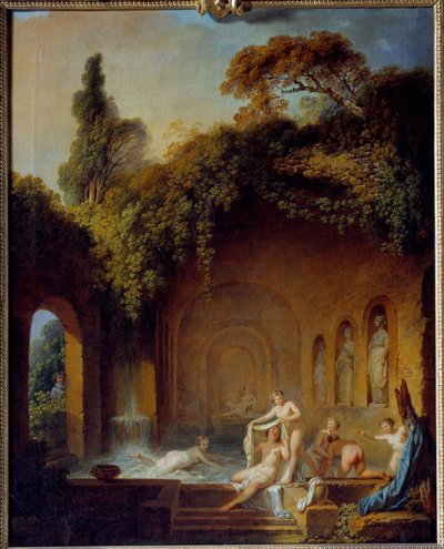 حمام الحوريات لوحة لجان جاك فرانسوا باربييه لاين (1738-1826) من القرن التاسع عشر روان ، متحف الفنون الجميلة بواسطة Jean Jacques Francois Le Barbier