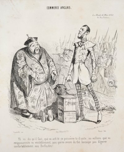 التجارة الانجليزية. تقول Yé vo أنه من الضروري أن تشتري هذا السامة لتتبع ... ، 1840. بواسطة جان جاك جراندفيل