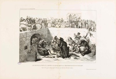 تسليم الناس لضرائب مصاص الدماء. من لا كاريكاتور 1833. بواسطة جان جاك جراندفيل