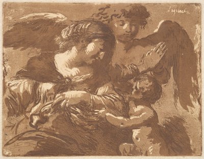 الملاك الحارس ، في ألبوم يحتوي على Recueil de Compositions p ... ، 1782-1821. بواسطة جان جاك لاغريني