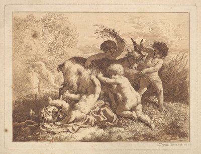 The Young Harvesters and the Goat ، في ألبوم تابع ... ، 1782. بواسطة جان جاك لاغريني