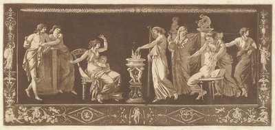 مشهد التضحية العتيقة ، من مجموعة من التراكيب المختلفة الأفاريز و ... ، 1784. بواسطة جان جاك لاغريني