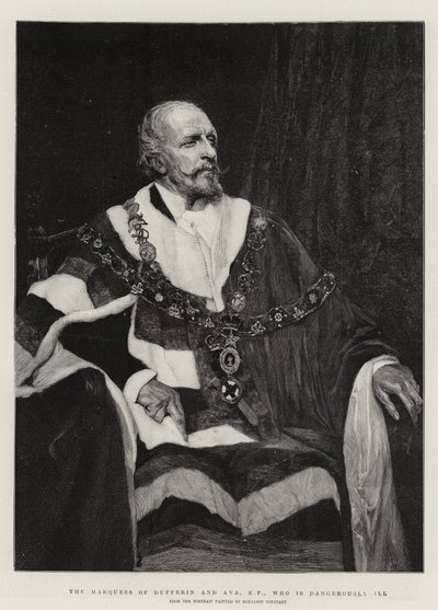 مركيز دوفرين وآفا ، KP ، الذي يعاني من مرض خطير بواسطة Jean Joseph Benjamin Constant