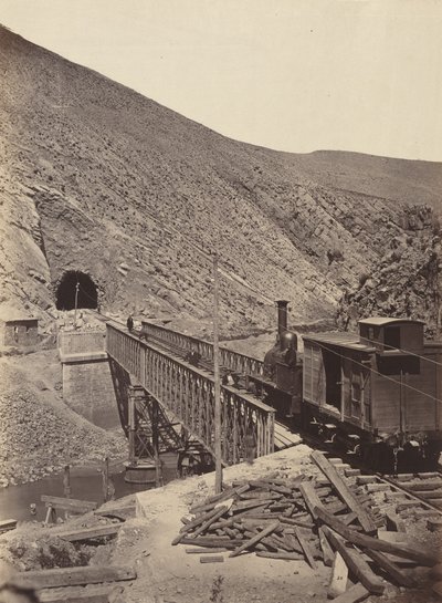 جسر ونفق فوق جالون، من مدريد إلى سرقسطة، ج. 1860-1865 (صورة) بواسطة جين لوران