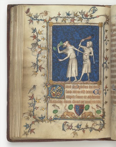 كتاب الصلاة لبون لوكسمبورغ ، دوقة نورماندي ص 83V ، قبل 1349 (مخطوطة) بواسطة جان لو وورشة نوير
