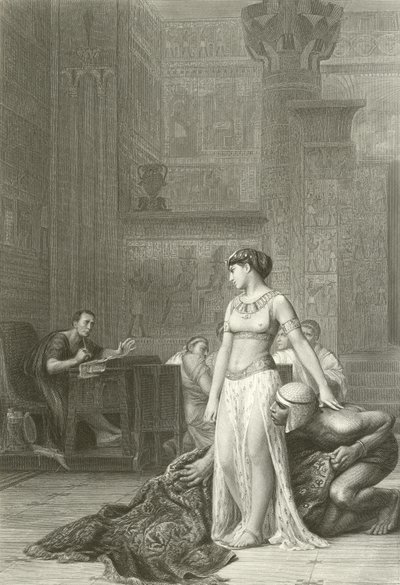 Cleopatra and Caesar (engraving) بواسطة جان ليون (بعد) جيروم