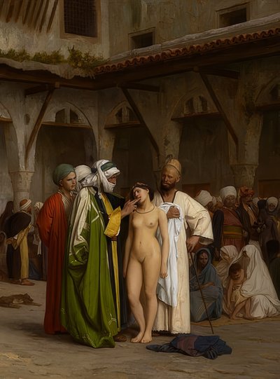 سوق العبيد. تقريبا. 1867 بواسطة جان ليون جيروم