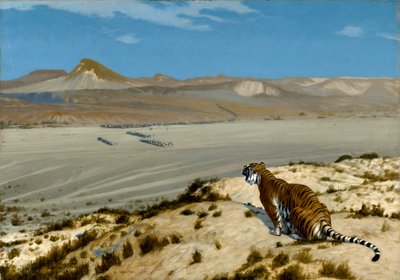 نمر على الساعة ، حوالي 1888 (زيت على قماش) بواسطة جان ليون جيروم