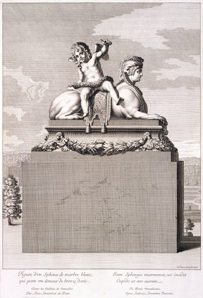 صورة لأبو الهول في فرساي ، 1676 بواسطة جان ليبوتر