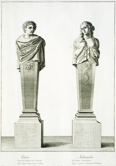 منحوتات تصور Perseus و Adromeda بواسطة Louis Lerambert في فرساي بواسطة جان ليبوتر