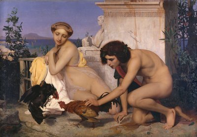 مصارعة الديوك، والمعروفة أيضًا باسم Jeunes Grecs Grecs faisant battre des coqs (الإغريق الشباب الذين يضربون الديوك) بواسطة جان ليون جيروم