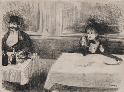 في المطعم بواسطة Jean-Louis Forain